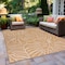 World Rug Gallery Contemporary Tropical Leaves Weather Resistant Indoor/Outdoor Area Rug 5' x 7' Yellow 4031YELLOW5X7 - alternate 3
